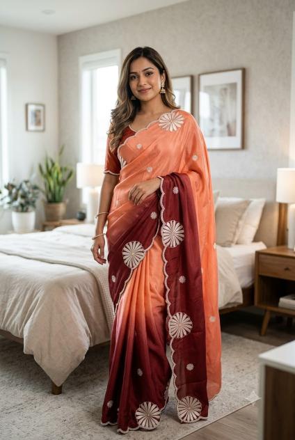 Svara heavy work surat saree wholesale market trends